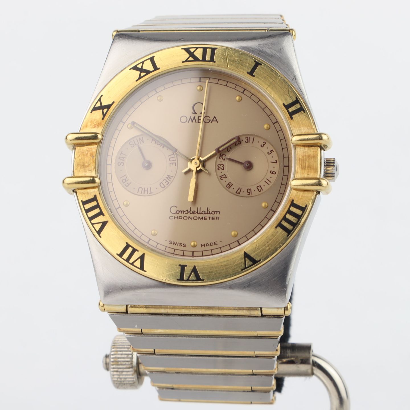 Omega Constellation 398.0869 (1984) - White dial Gold/Steel case (1/8)