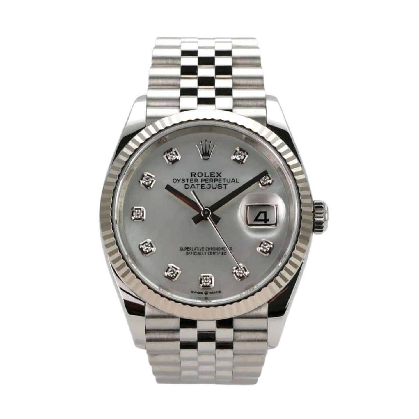 Rolex Datejust 36 126234 (2022) - Parelmoer wijzerplaat 36mm Staal (2/8)