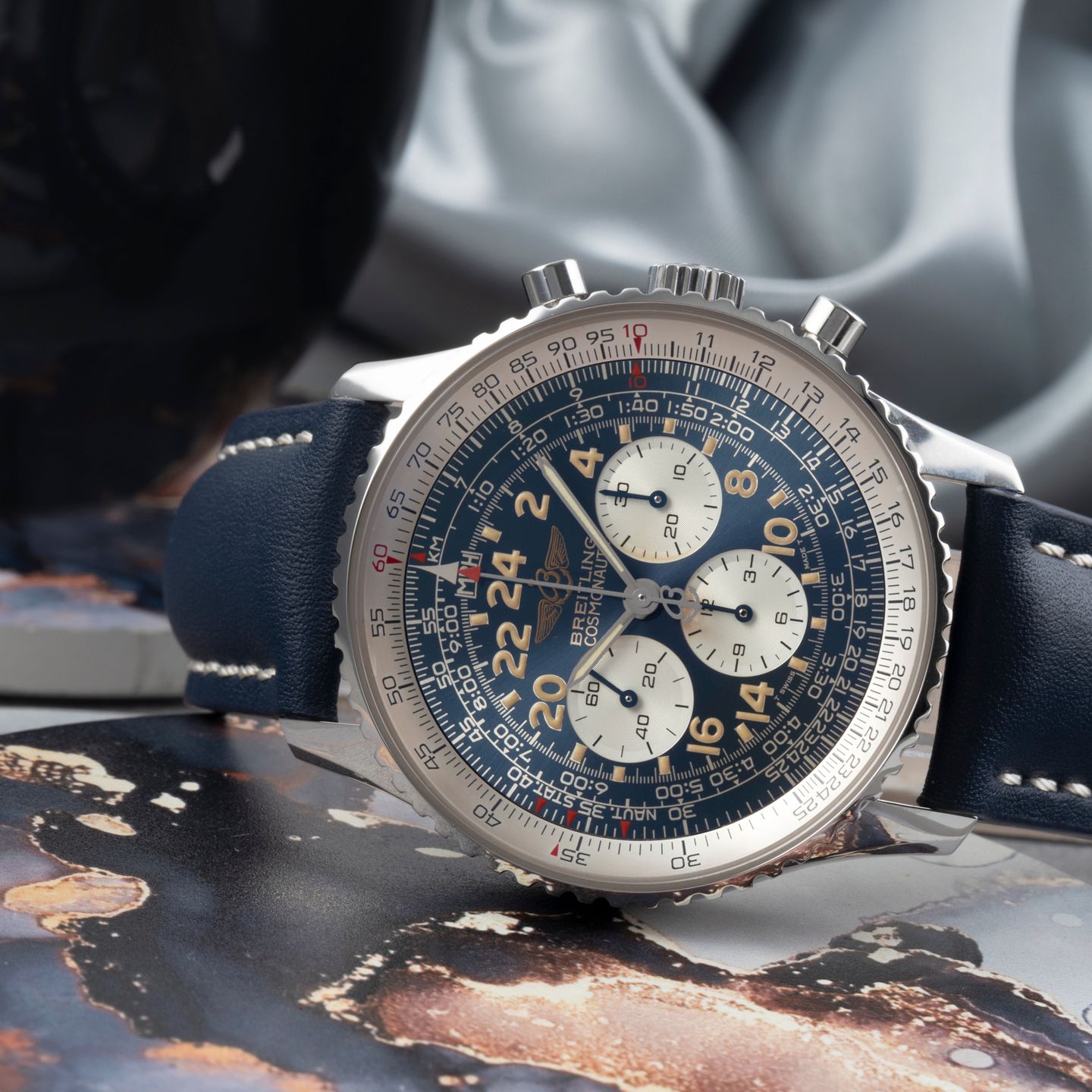 Breitling Navitimer Cosmonaute A12022 (2001) - Zwart wijzerplaat 41mm Staal (2/8)