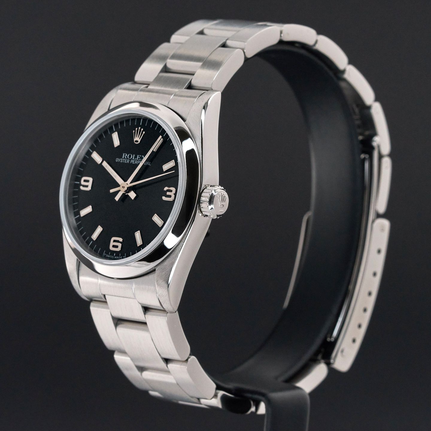 Rolex Oyster Perpetual 31 67480 (1998) - Black dial 31 mm Steel case (4/8)