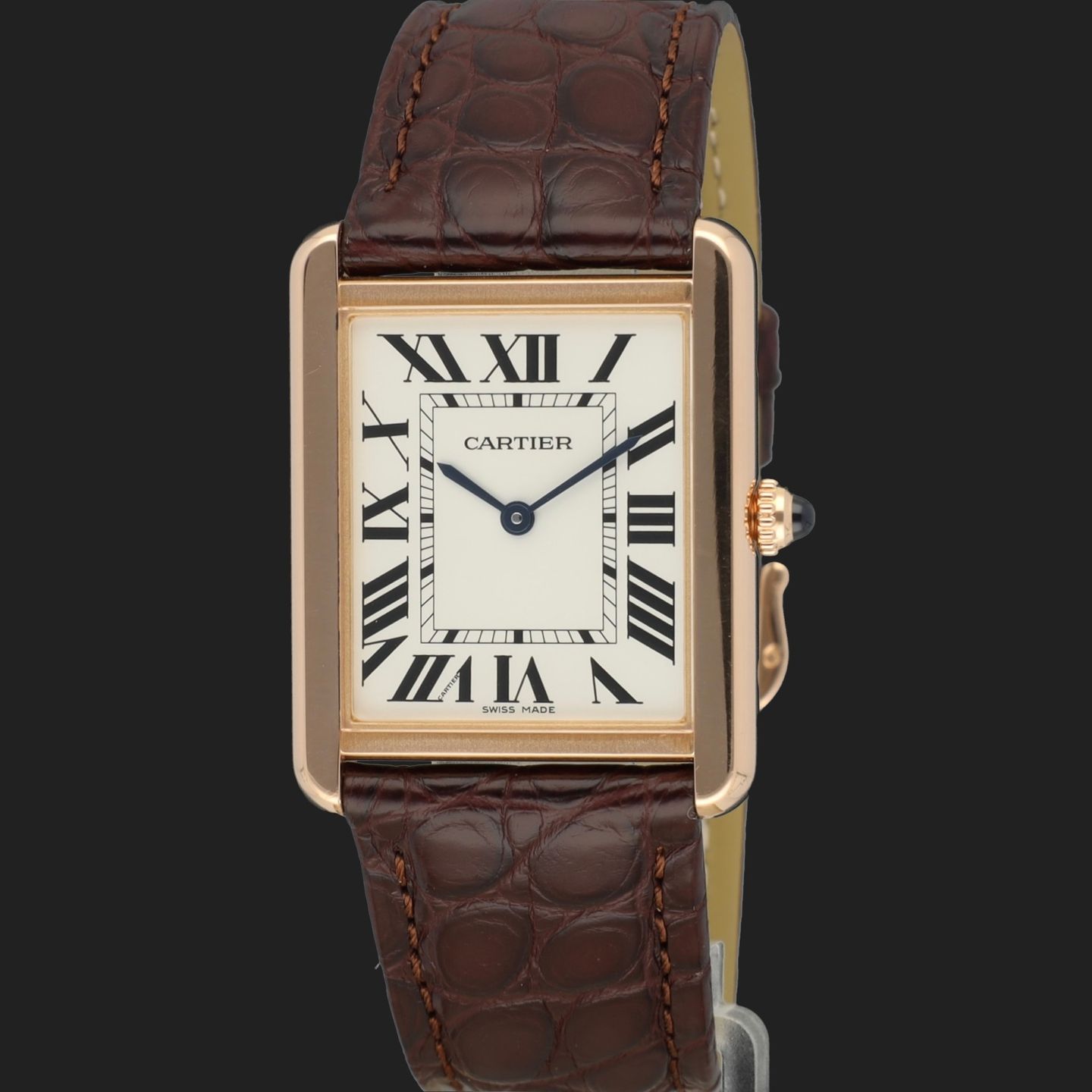 Cartier Tank Solo W5200025 (2018) - Silver dial 35 mm Rose Gold case (1/8)