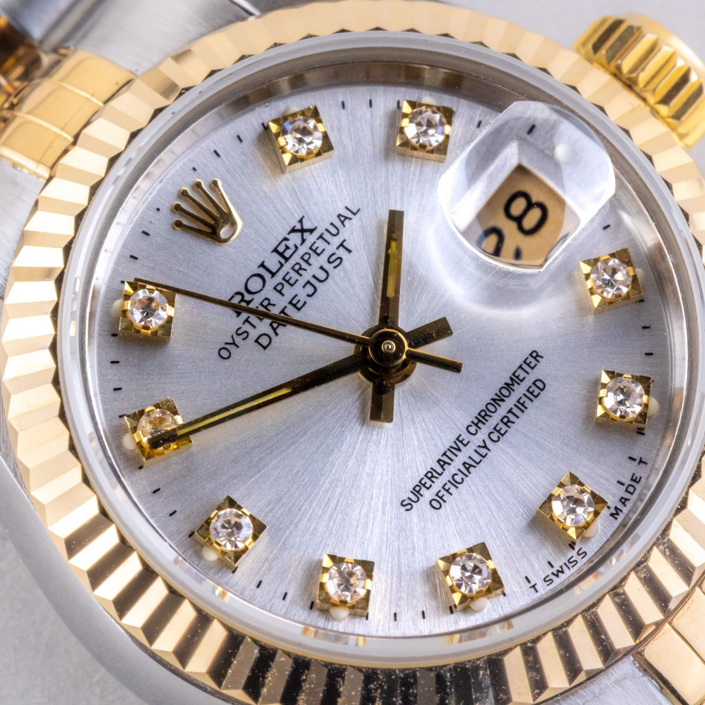 Rolex Lady-Datejust 69173 (1986) - Silver dial 26 mm Gold/Steel case (2/8)