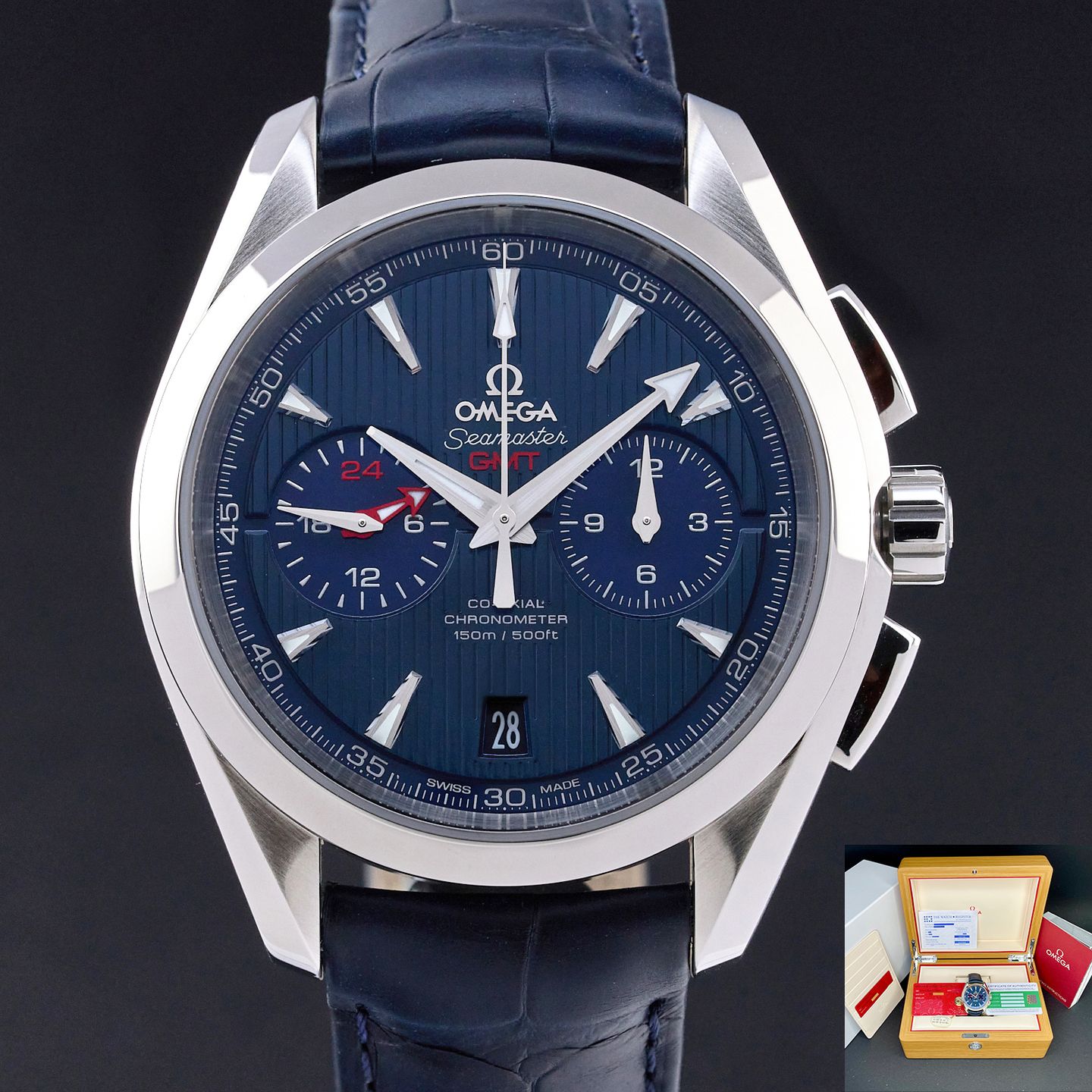 Omega Seamaster Aqua Terra 231.13.43.52.03.001 (Onbekend (willekeurig serienummer)) - Blauw wijzerplaat 43mm Staal (1/8)
