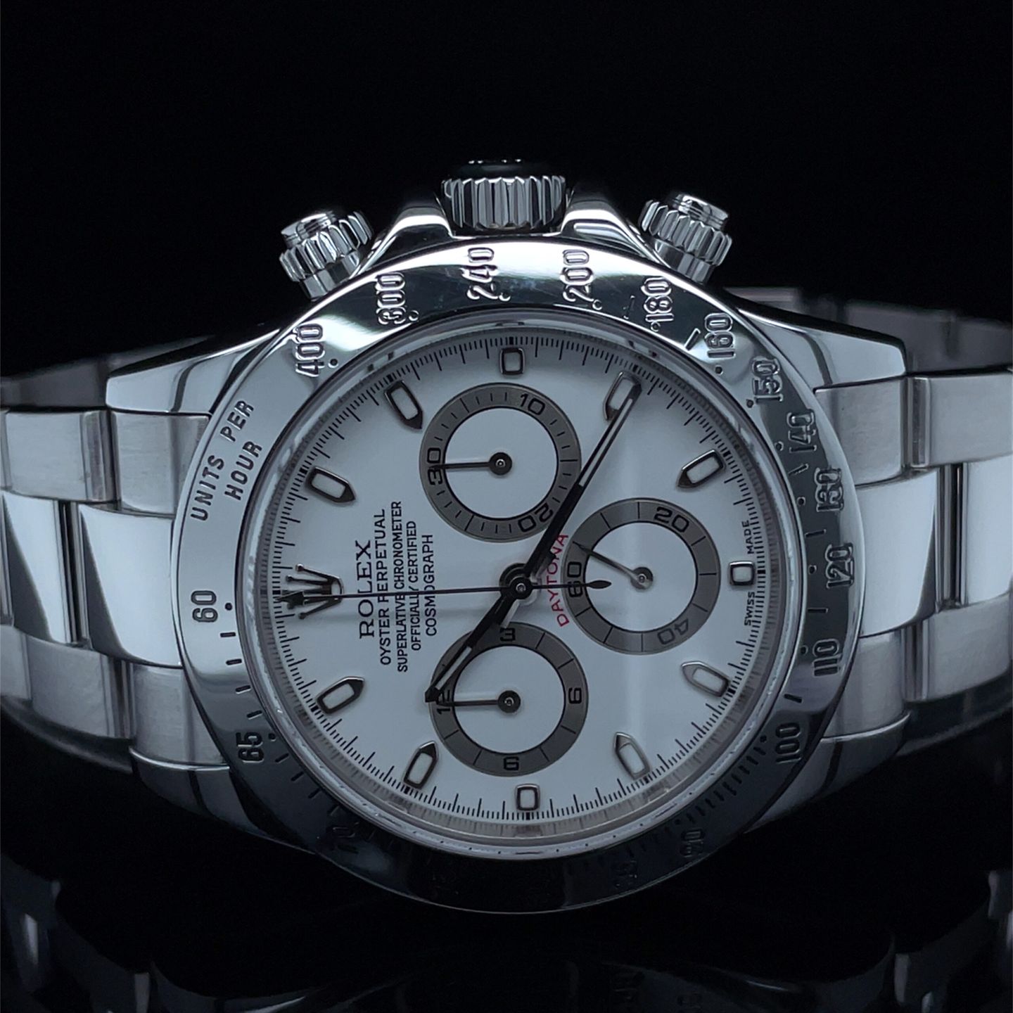 Rolex Daytona 116520 (2003) - White dial 40 mm Steel case (1/8)