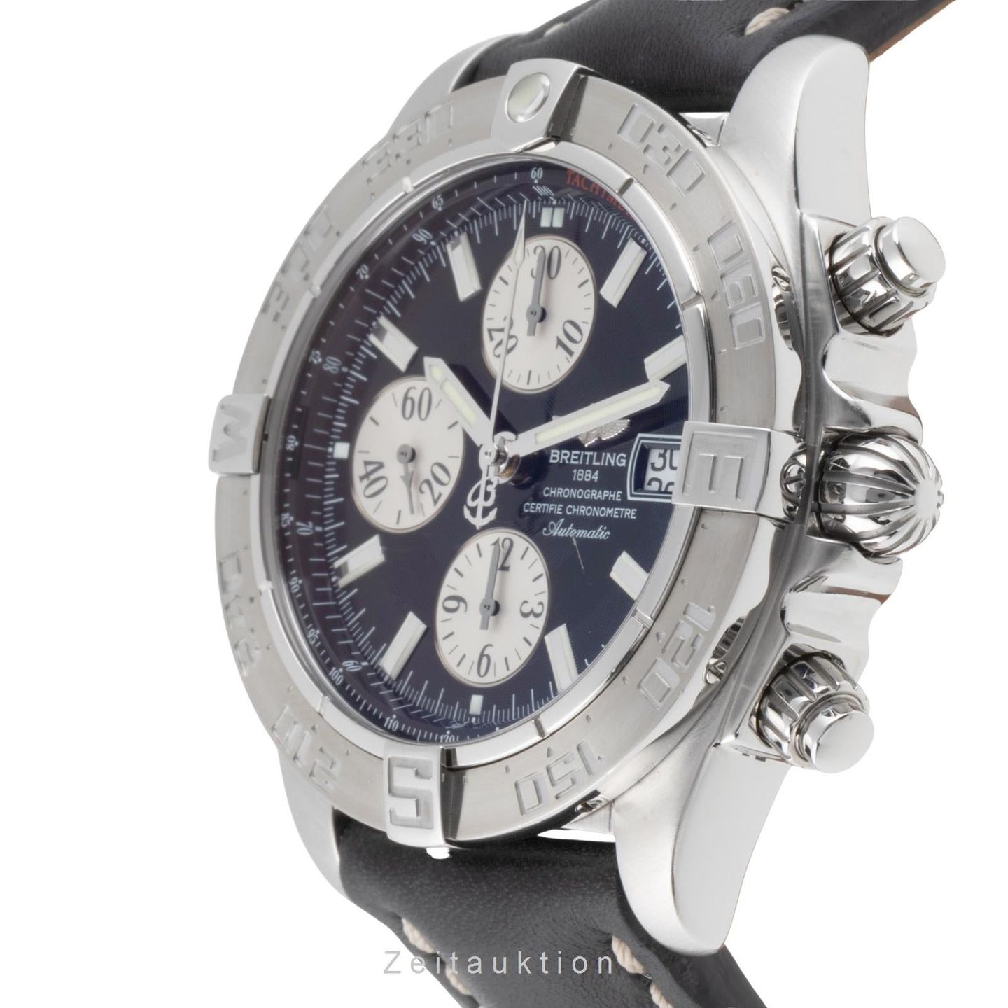 Breitling Galactic A13364 (Unknown (random serial)) - Black dial 44 mm Steel case (5/8)