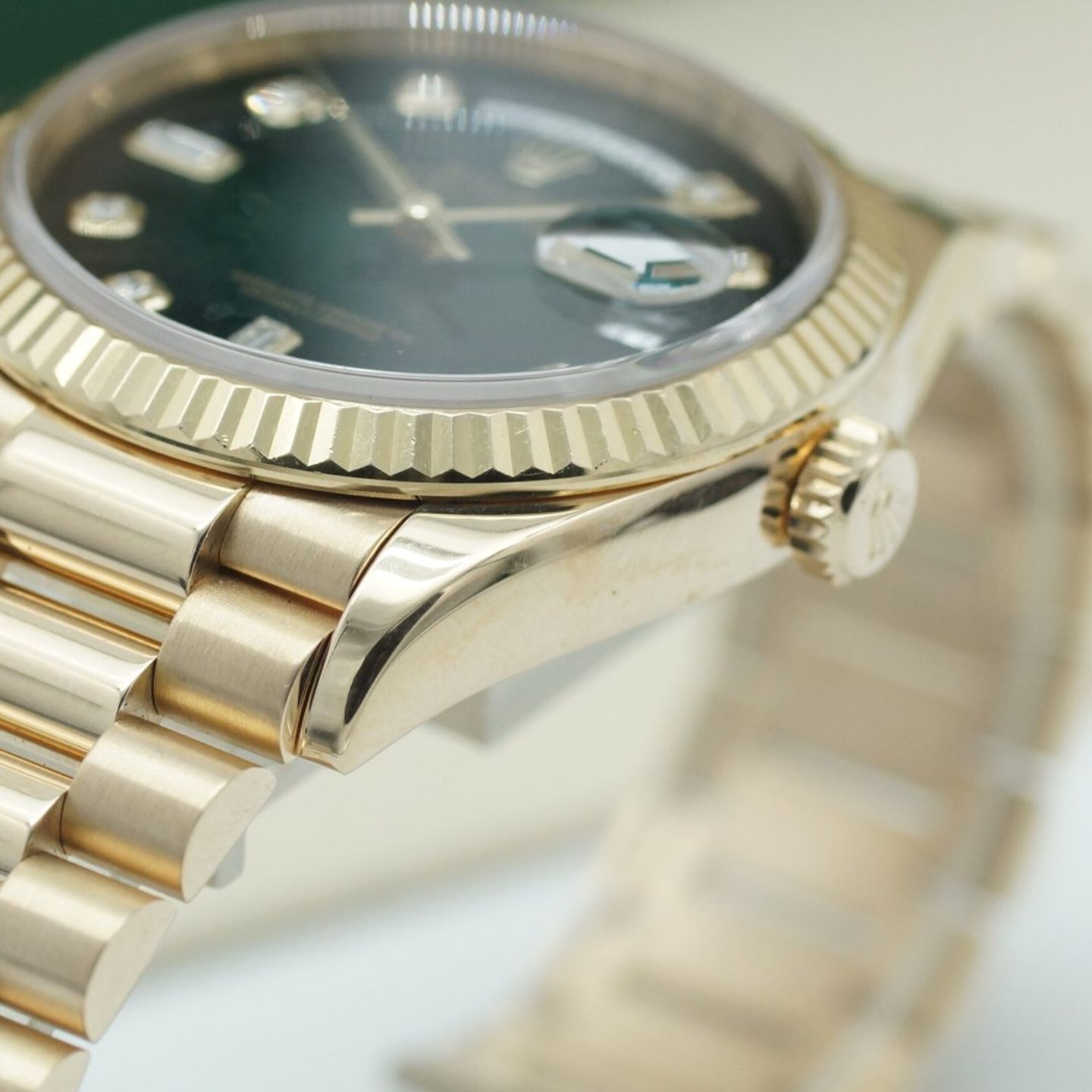 Rolex Day-Date 36 128238 (2020) - Green dial 36 mm Yellow Gold case (6/8)