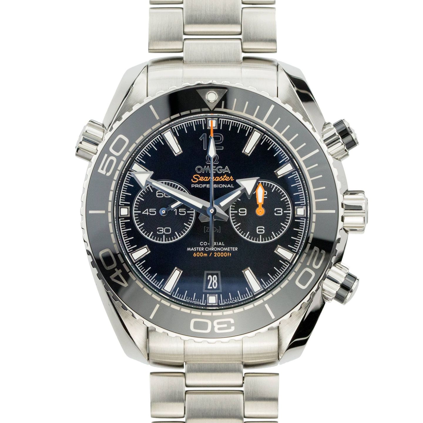 Omega Seamaster Planet Ocean Chronograph 215.30.46.51.01.001 (Onbekend (willekeurig serienummer)) - Zwart wijzerplaat 46mm Staal (1/5)