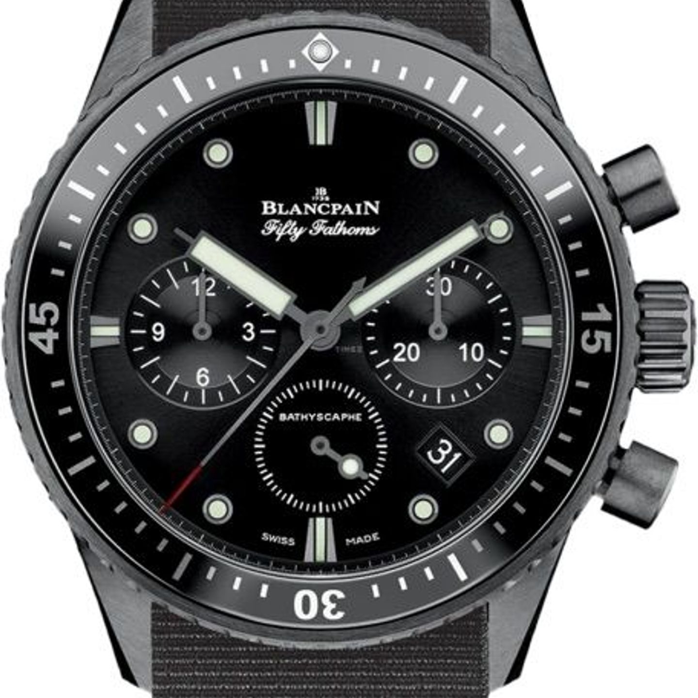 Blancpain Fifty Fathoms 5200-0130-NABA (2024) - Zwart wijzerplaat 43mm Keramiek (1/8)