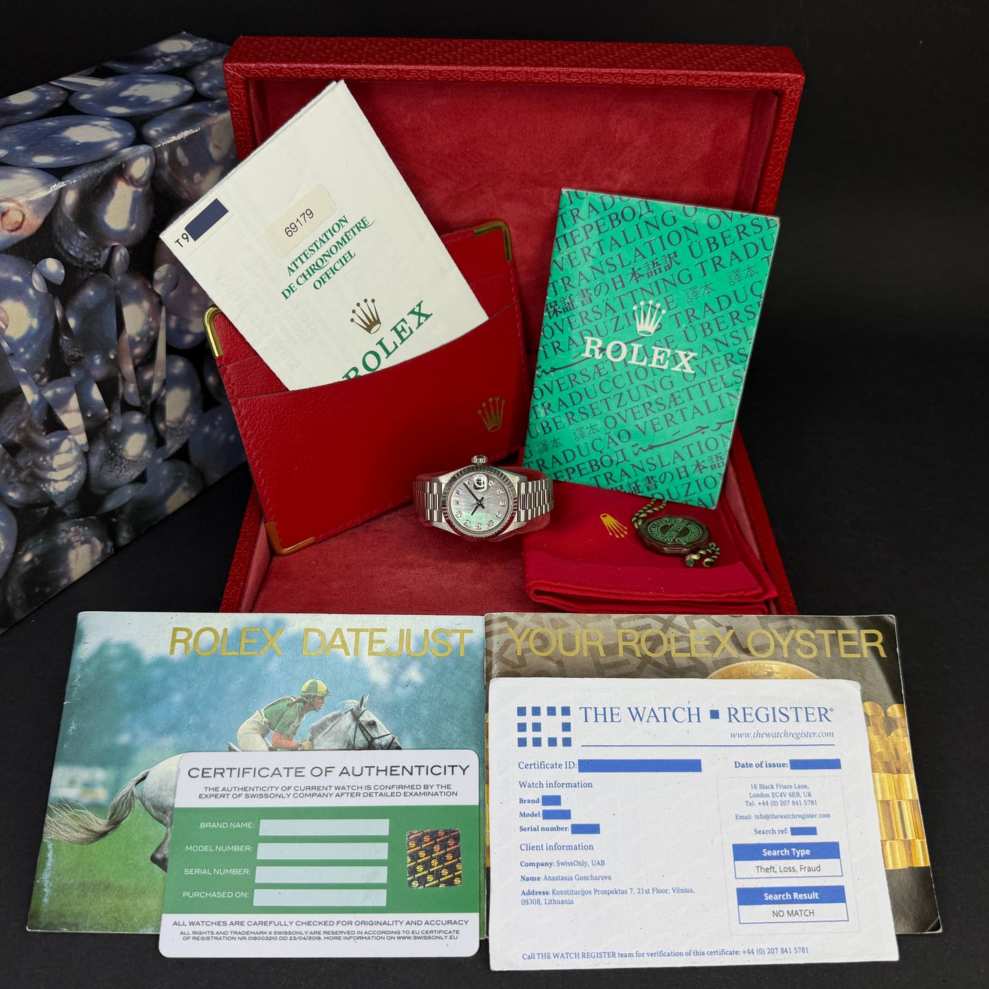 Rolex Lady-Datejust 69179 (1996) - 26 mm White Gold case (3/8)