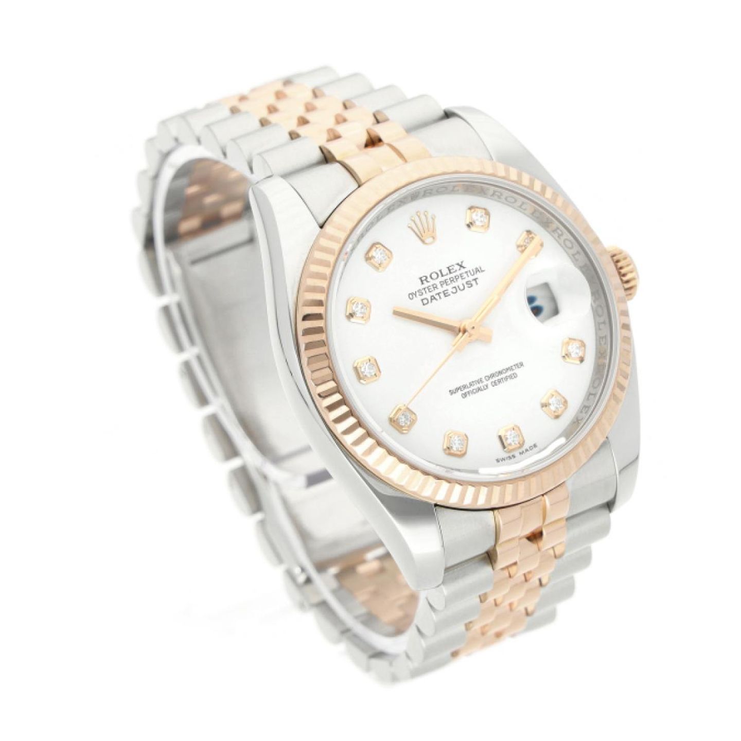 Rolex Datejust 36 116231 (2009) - Wit wijzerplaat 36mm Goud/Staal (2/5)