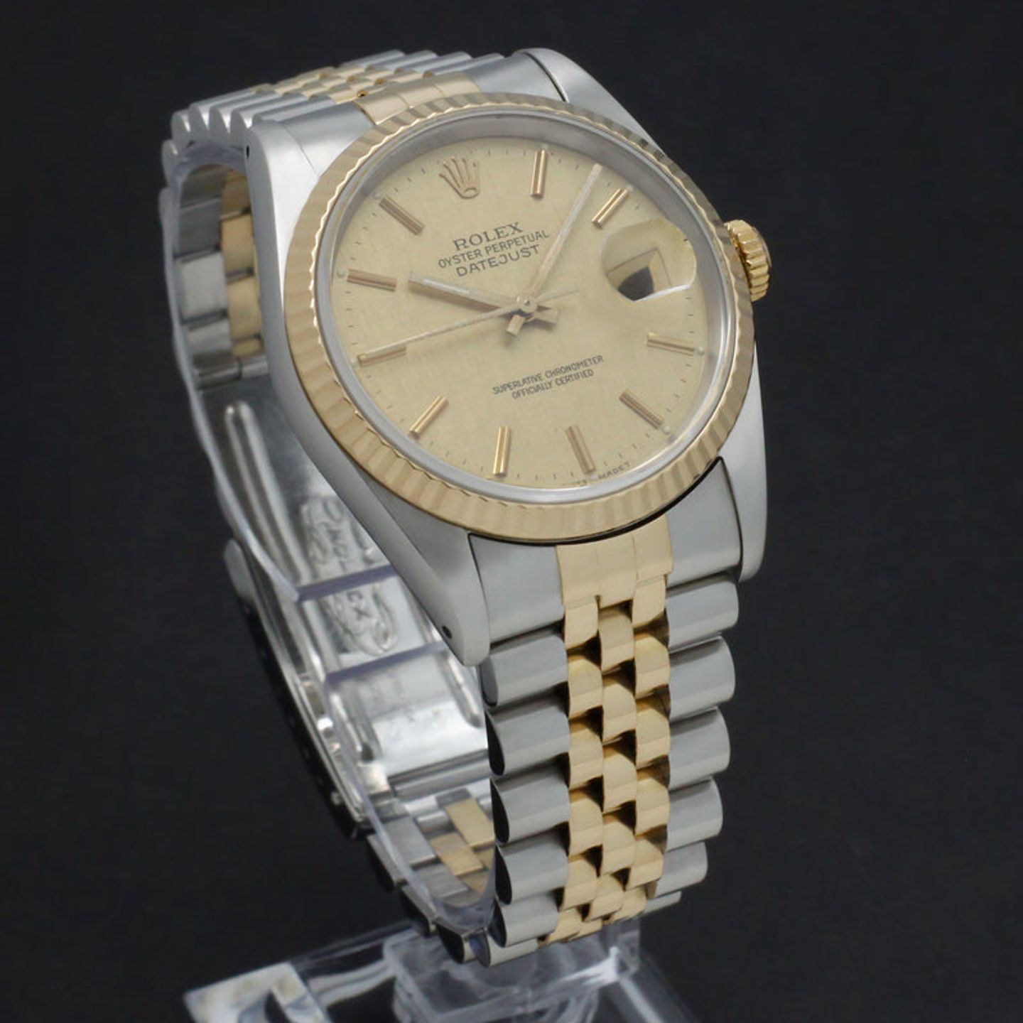 Rolex Datejust 36 16233 (1989) - Goud wijzerplaat 36mm Goud/Staal (4/7)