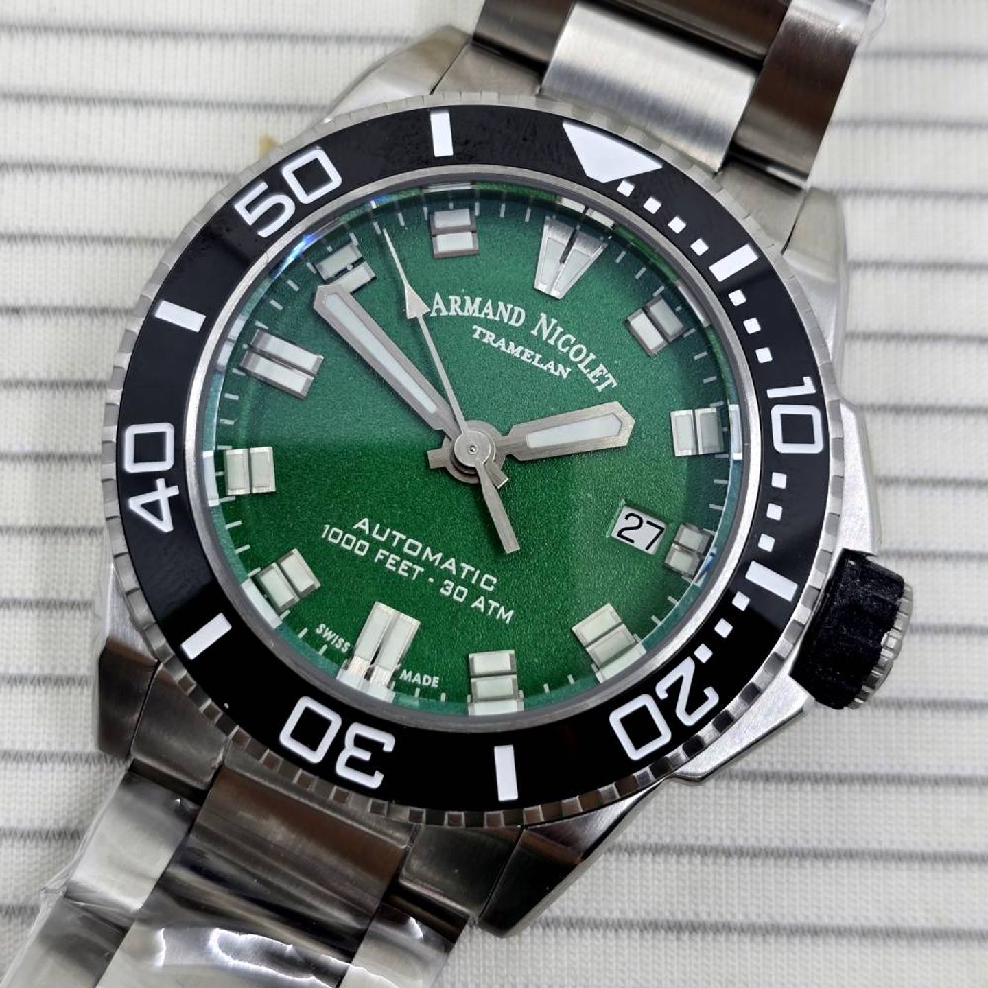 Armand Nicolet JS9 A481AGN-VR-MA2481AA (2025) - Groen wijzerplaat 41mm Staal (1/8)