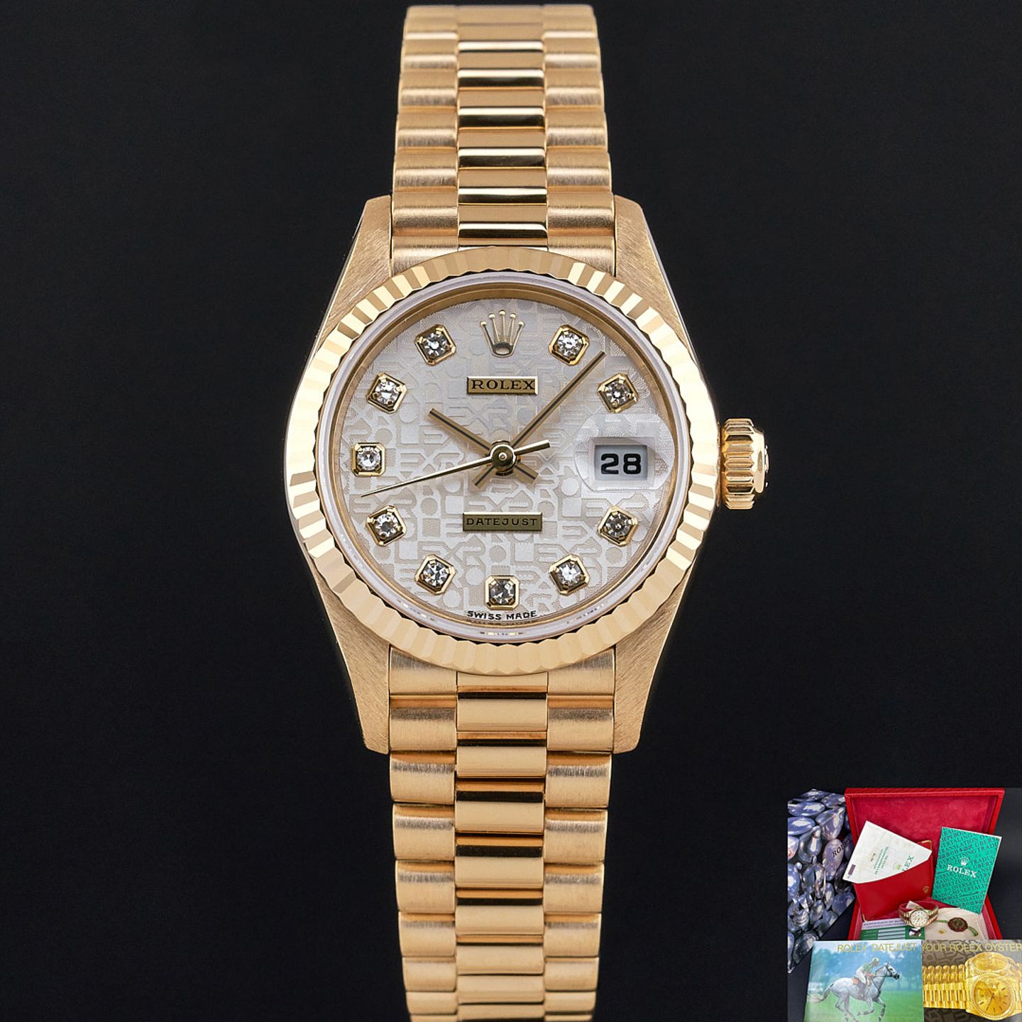 Rolex Lady-Datejust 79178 (1997) - Parelmoer wijzerplaat 26mm Geelgoud (1/8)