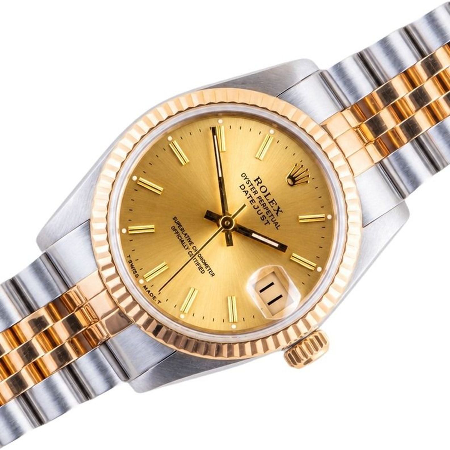 Rolex Datejust 31 68273 (1994) - Champagne dial 31 mm Gold/Steel case (1/8)
