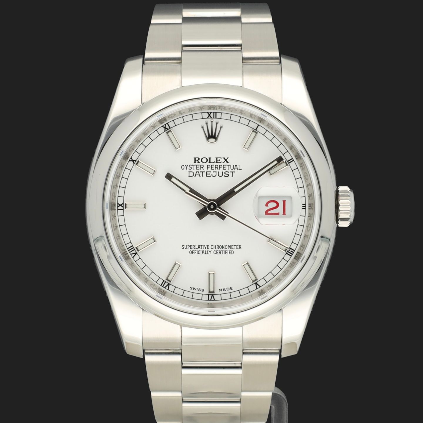 Rolex Datejust 36 116200 (2012) - White dial 36 mm Steel case (2/8)