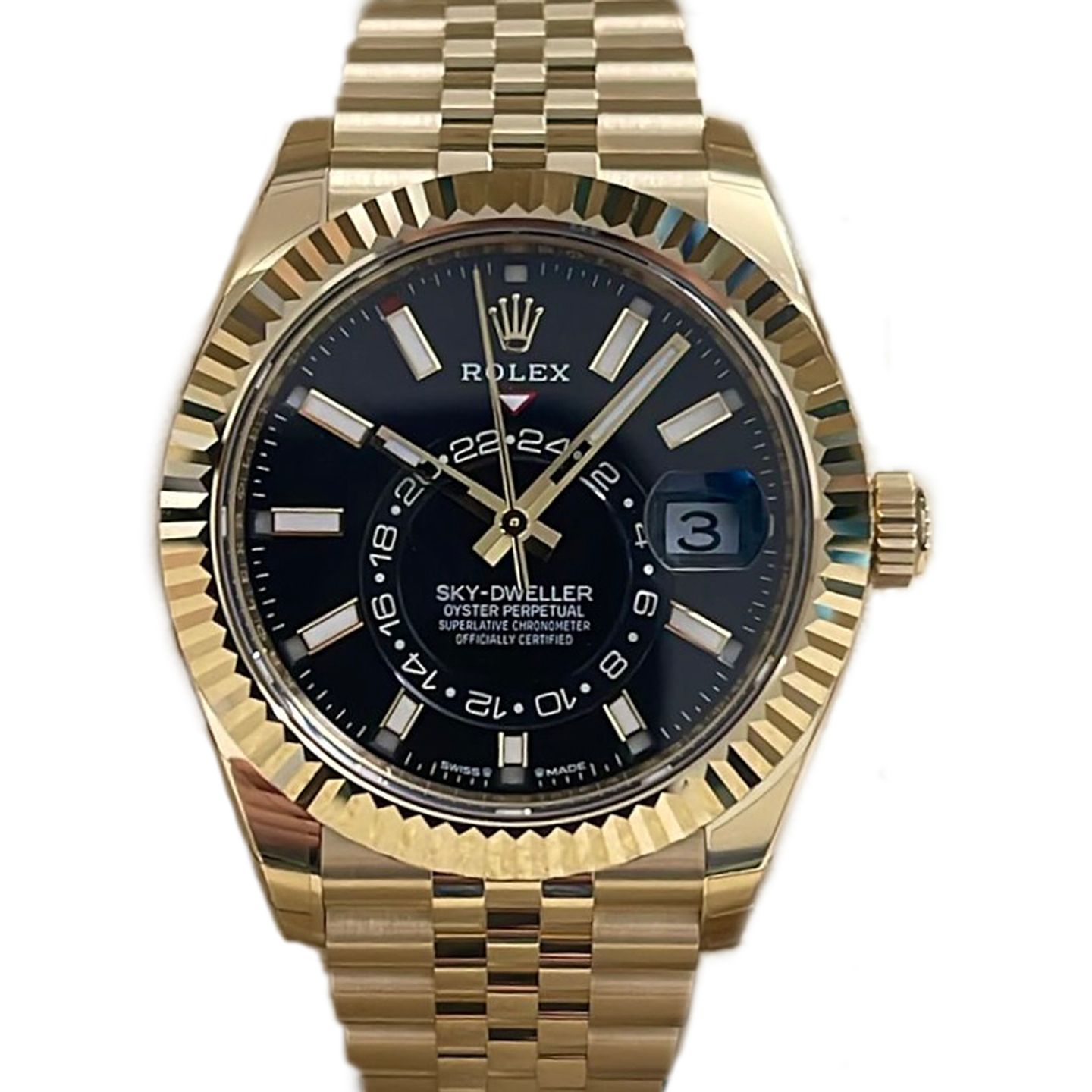 Rolex Sky-Dweller 336938 (2025) - Zwart wijzerplaat 42mm Geelgoud (1/1)
