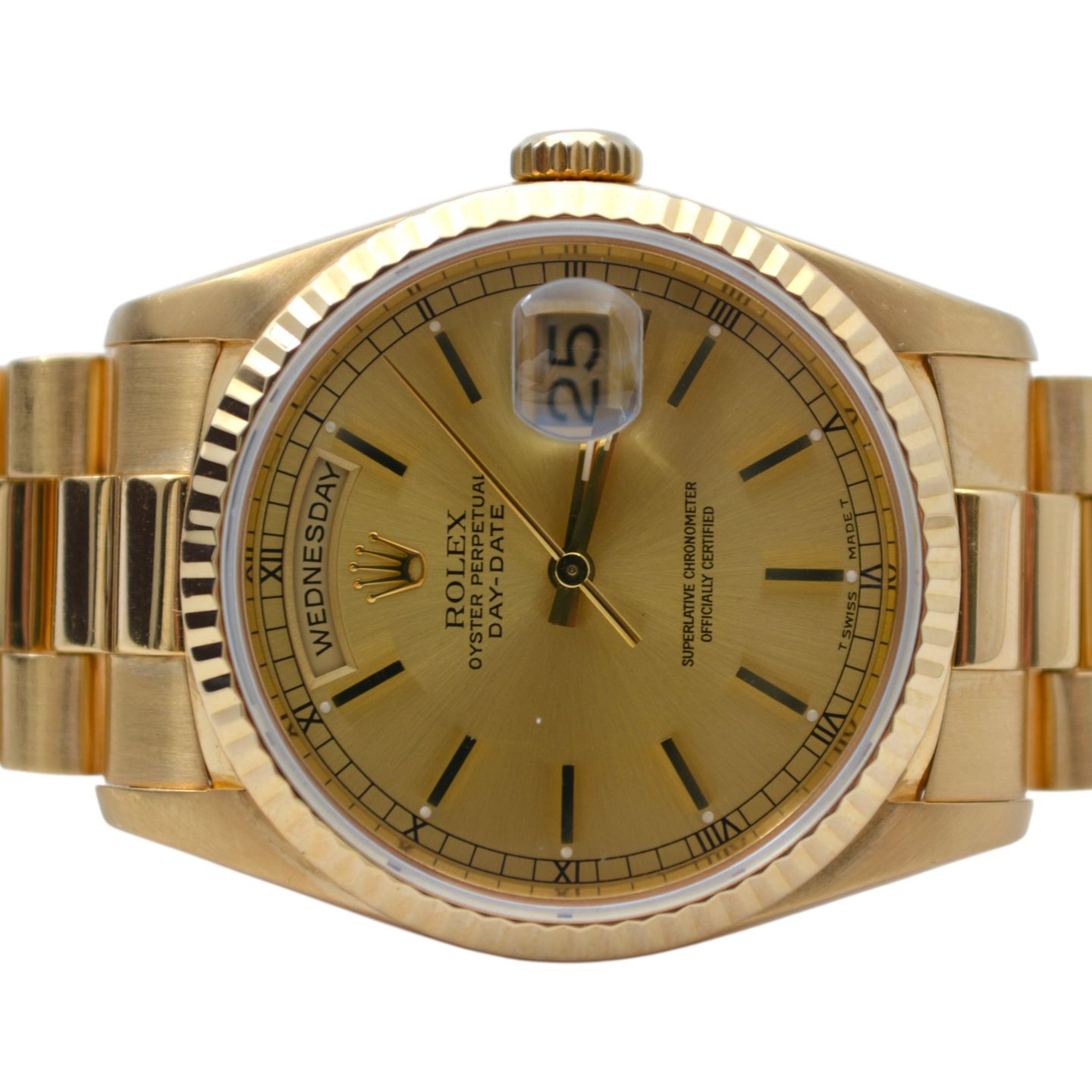 Rolex Day-Date 36 18238 (1991) - Champagne wijzerplaat 36mm Geelgoud (4/8)