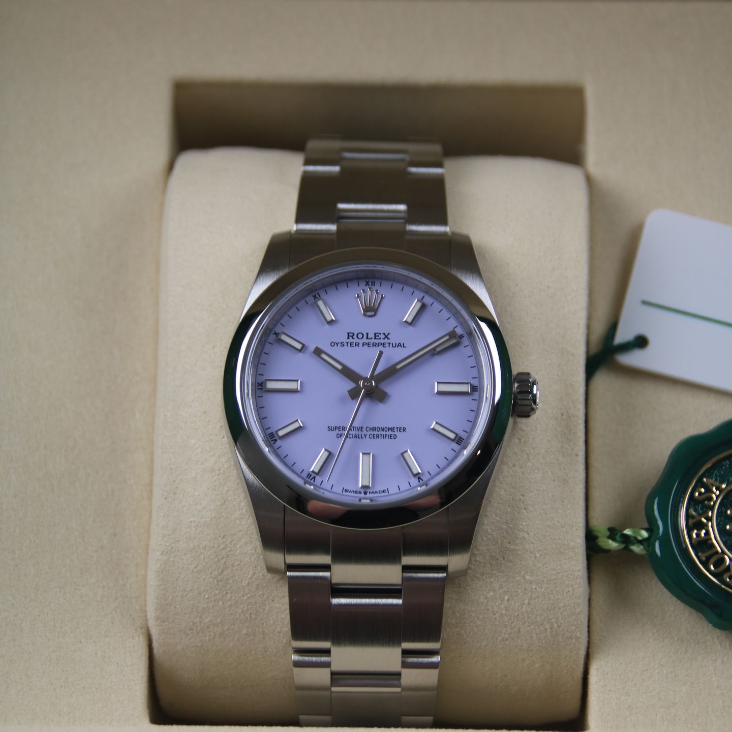 Rolex Oyster Perpetual 34 124200 (2025) - Purple dial 34 mm Steel case (1/6)