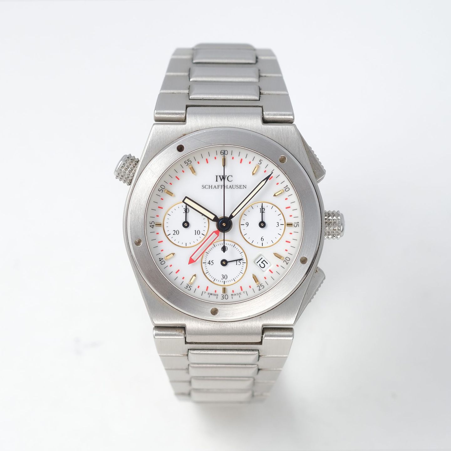 IWC Ingenieur Chronograph IW3815 (1995) - White dial 34 mm Steel case (3/4)