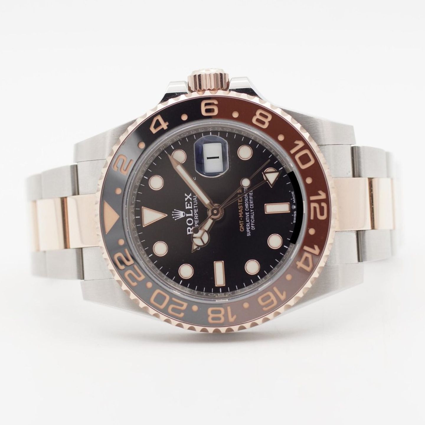 Rolex GMT-Master II 126711CHNR (2020) - Black dial 40 mm Gold/Steel case (7/8)