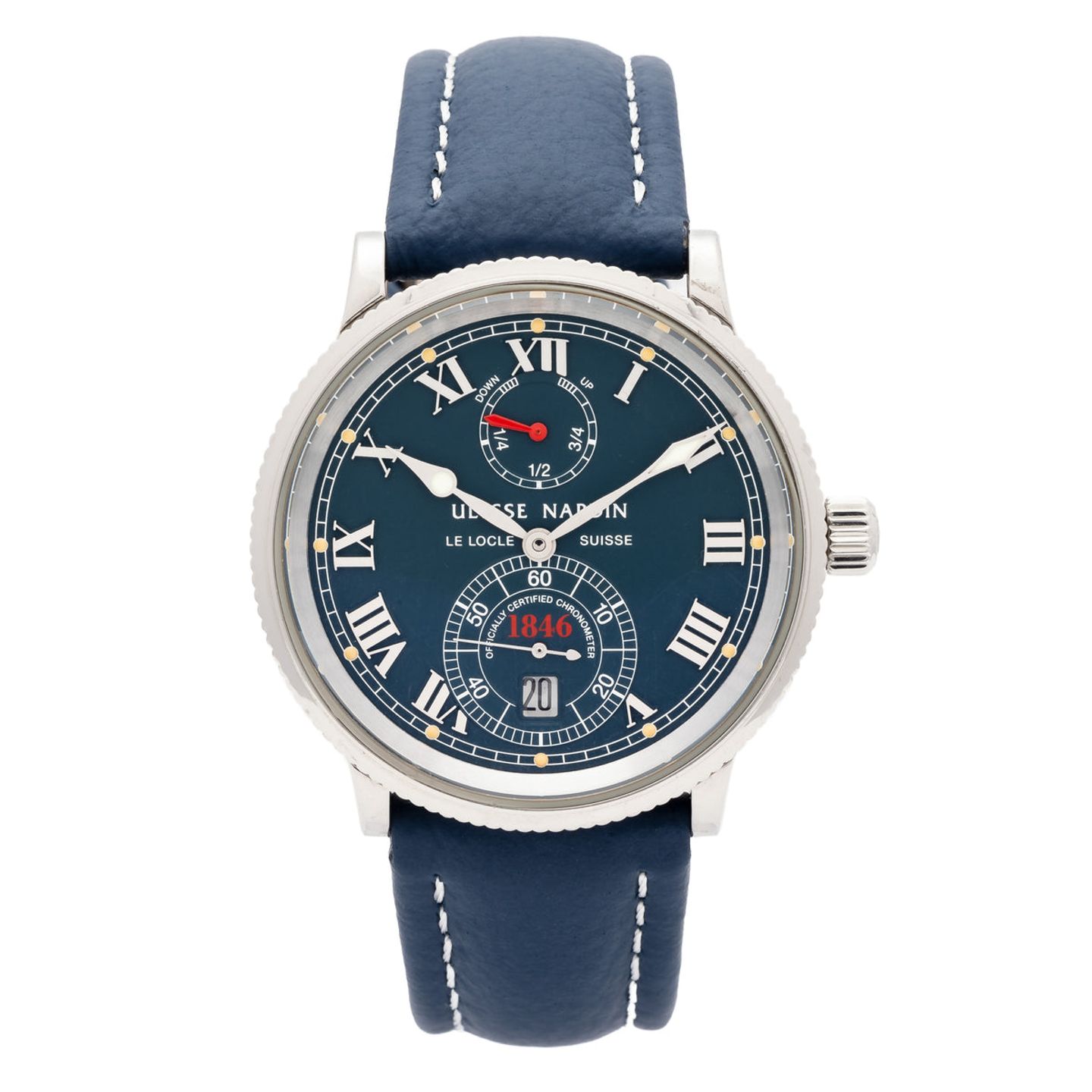 Ulysse Nardin Marine 263-22 (1998) - Blue dial 38 mm Steel case (1/6)