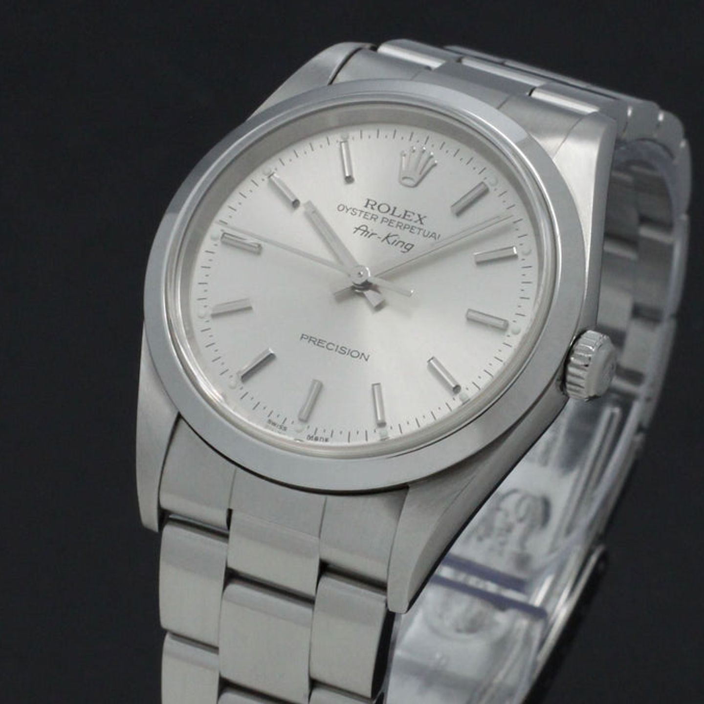 Rolex Air-King 14000 (2000) - Zilver wijzerplaat 34mm Staal (5/7)