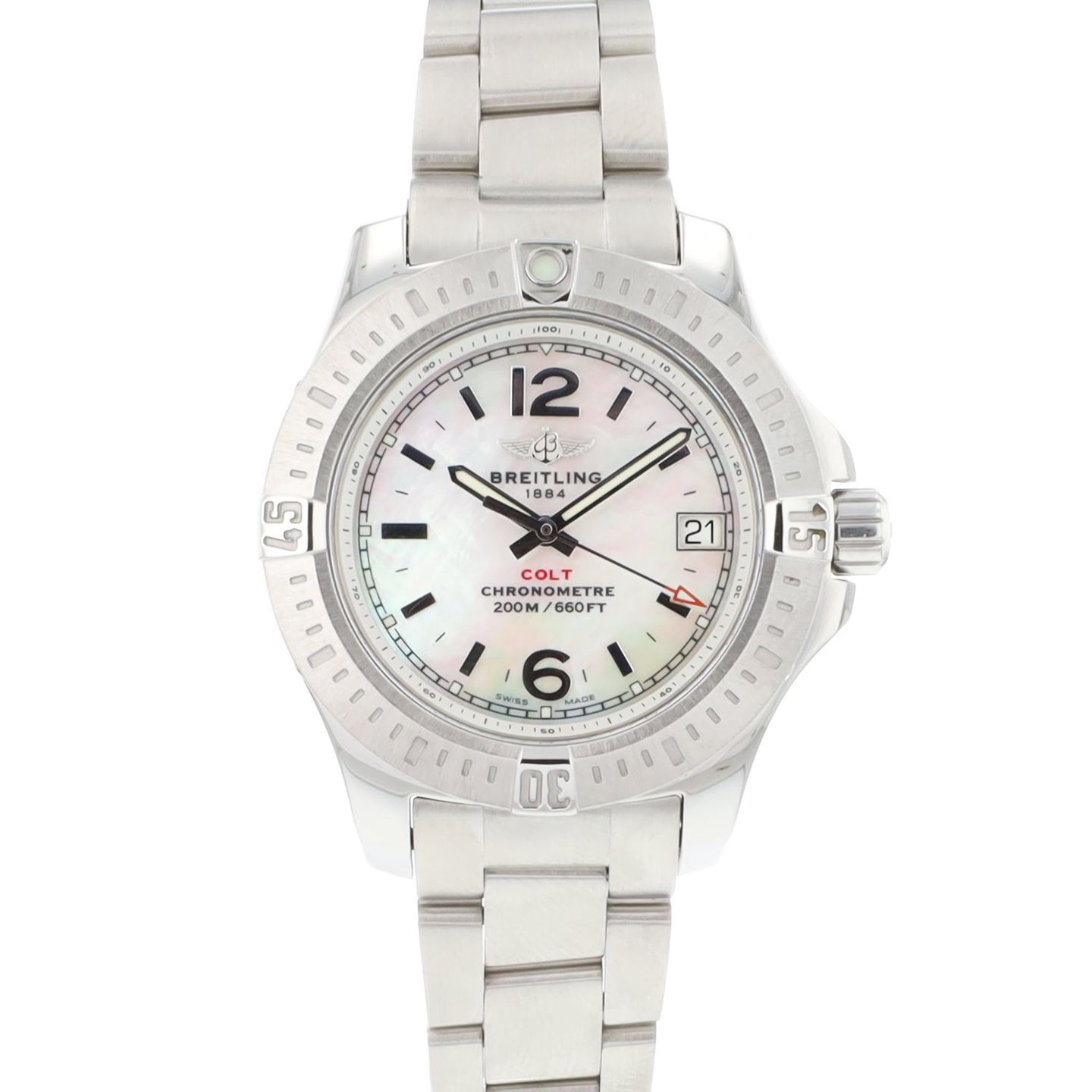 Breitling Colt Lady A7738811 (2016) - Black dial 33 mm Steel case (1/6)