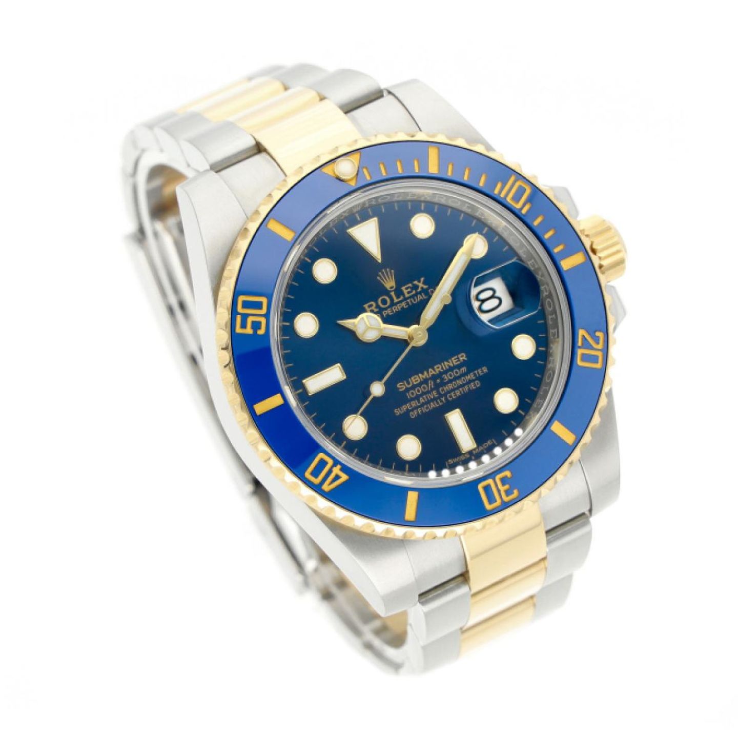Rolex Submariner Date 116613LB (2014) - Blauw wijzerplaat 40mm Goud/Staal (3/5)
