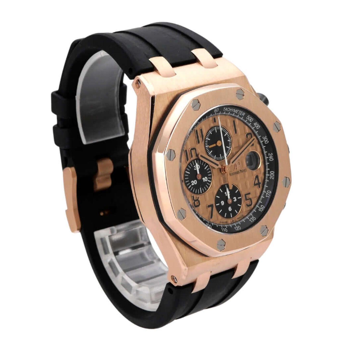 Audemars Piguet Royal Oak Offshore Chronograph 26470OR.OO.A002CR.01 (2017) - Champagne dial 42 mm Rose Gold case (4/8)