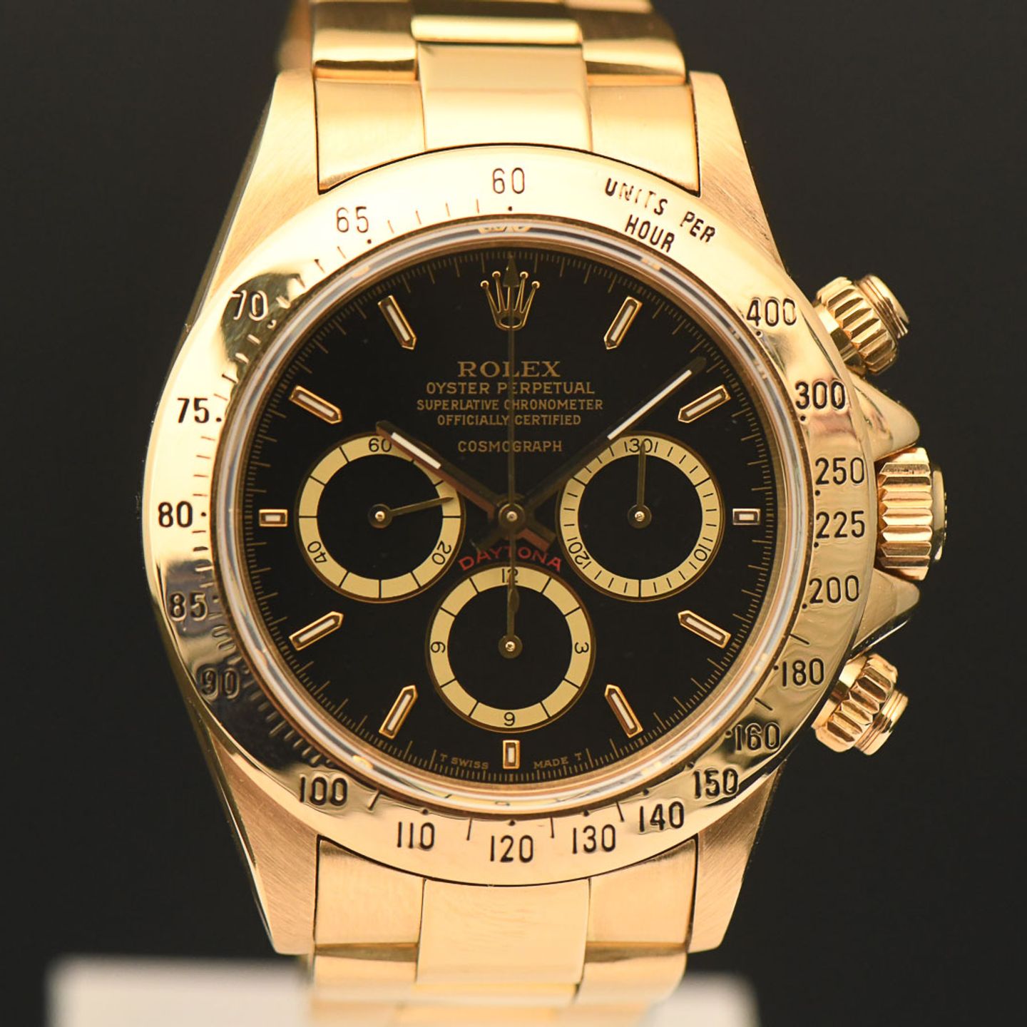 Rolex Daytona 16528 (1988) - Zwart wijzerplaat 40mm Geelgoud (1/8)