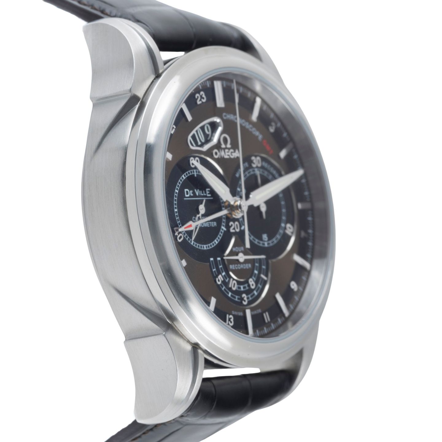 Omega De Ville Co-Axial 422.13.44.52.13.001 (Onbekend (willekeurig serienummer)) - Bruin wijzerplaat 44mm Staal (7/8)