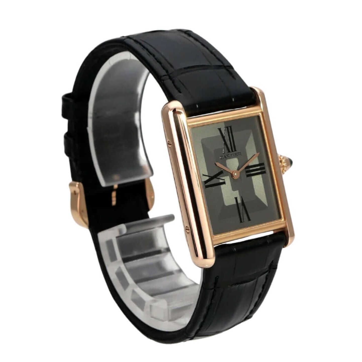 Cartier Tank Louis Cartier WGTA0092 (2025) - Grey dial 26 mm Rose Gold case (4/8)