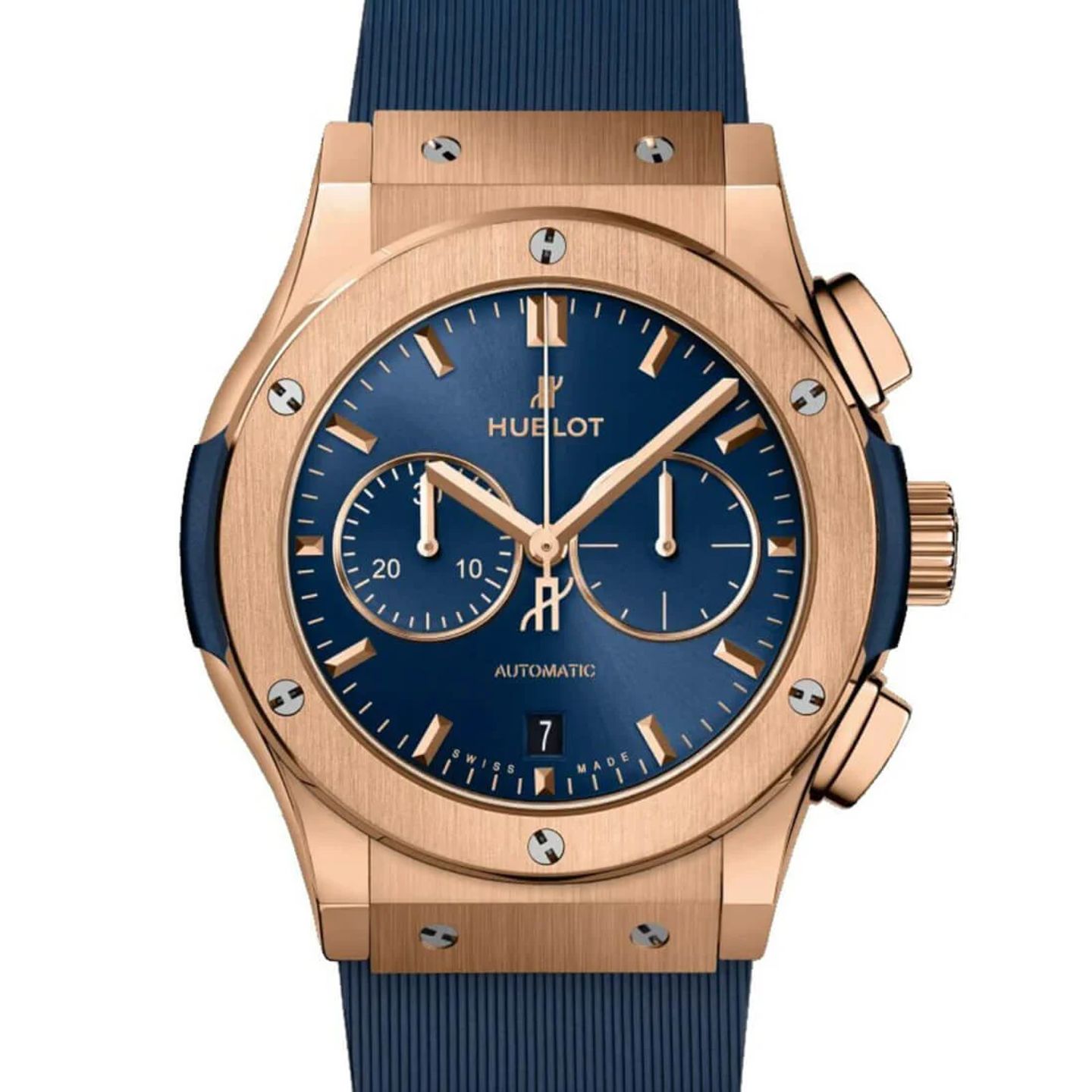 Hublot Classic Fusion Chronograph 541.OX.7180.RX (2023) - Blue dial 42 mm Rose Gold case (1/3)