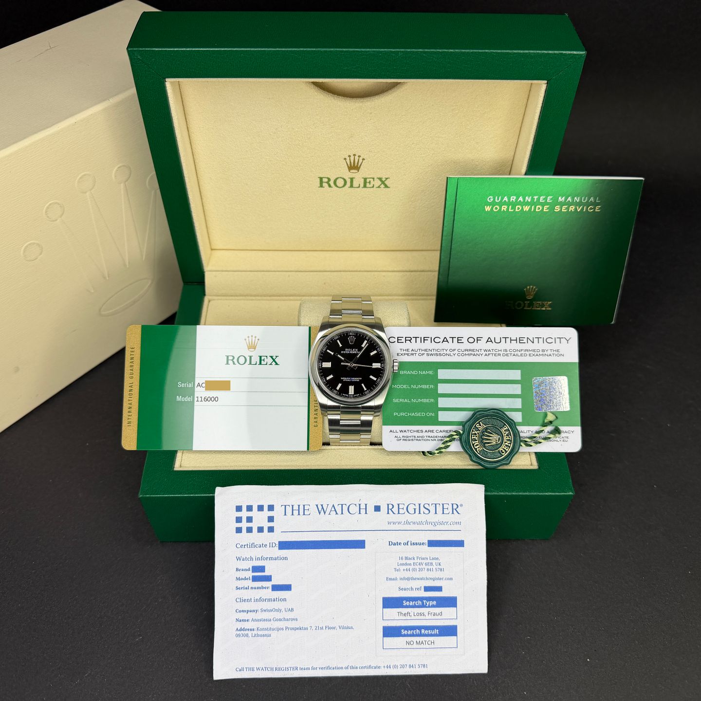 Rolex Oyster Perpetual 36 116000 (Onbekend (willekeurig serienummer)) - 36mm Staal (3/8)