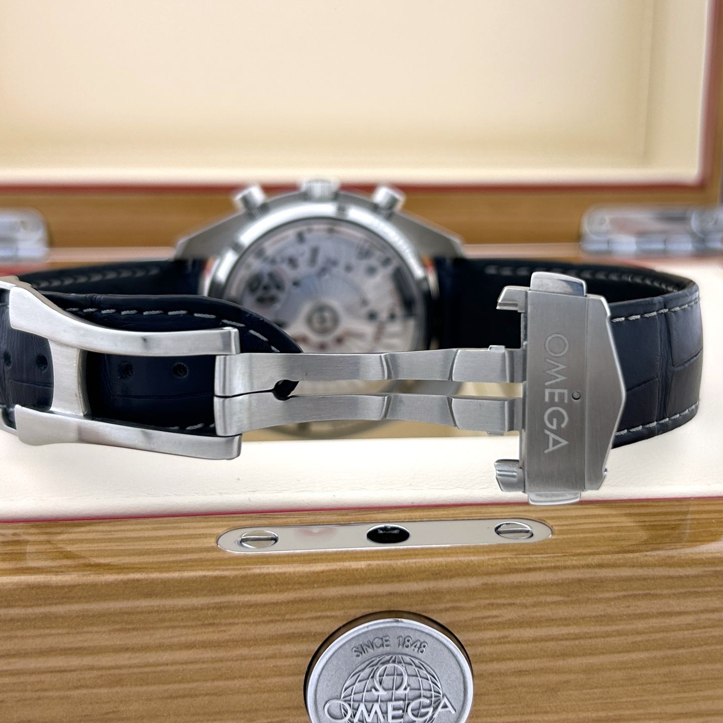 Omega Speedmaster Moonphase 304.33.44.52.03.001 (2017) - Blue dial 44 mm Steel case (6/8)