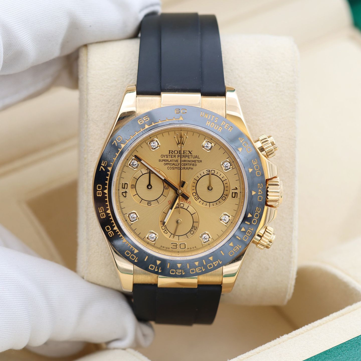Rolex Daytona 116518LN (Onbekend (willekeurig serienummer)) - Champagne wijzerplaat 40mm Geelgoud (4/8)