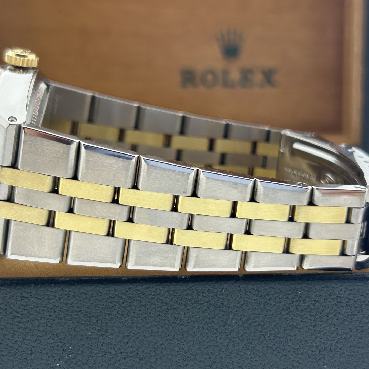 Rolex Datejust Oysterquartz 17013 (1978) - Blue dial 36 mm Gold/Steel case (6/8)