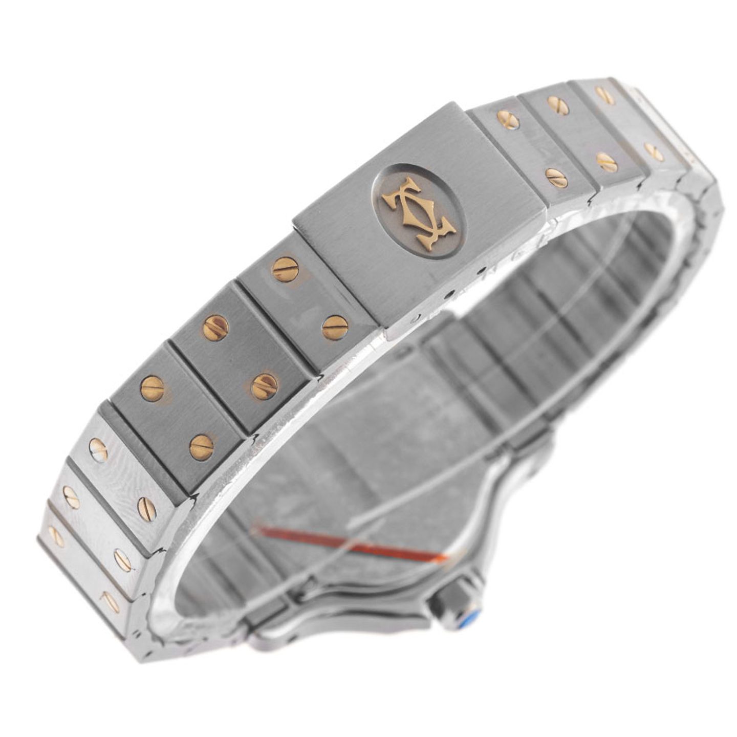 Cartier Santos 187903 (1993) - Beige dial 25 mm Gold/Steel case (7/8)