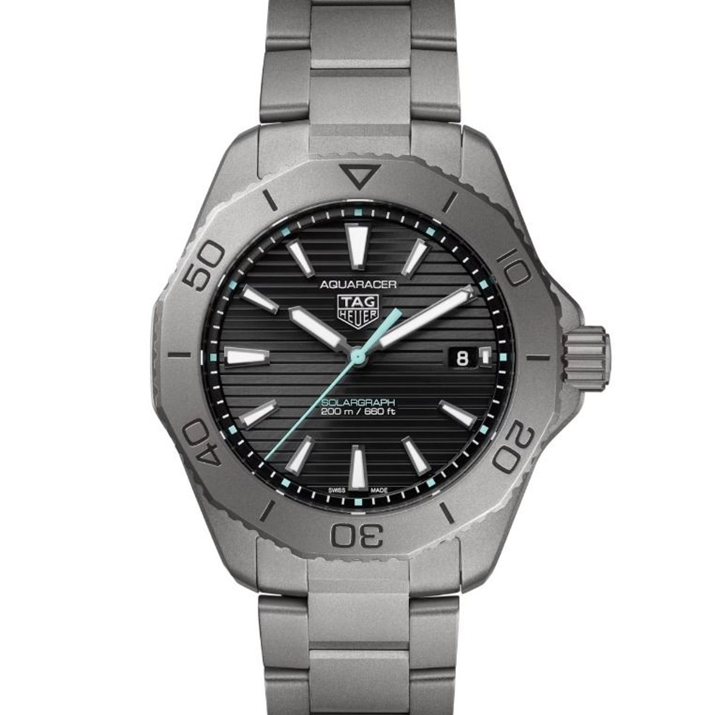 TAG Heuer Aquaracer WBP1180.BF0000 (2023) - Black dial 40 mm Titanium case (1/8)