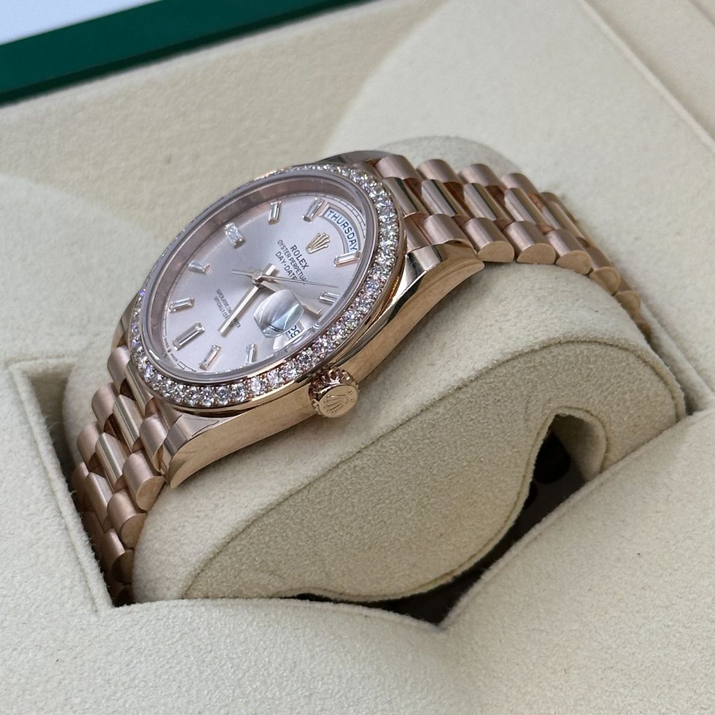 Rolex Day-Date 40 228345RBR (Onbekend (willekeurig serienummer)) - Roze wijzerplaat 40mm Roségoud (5/8)