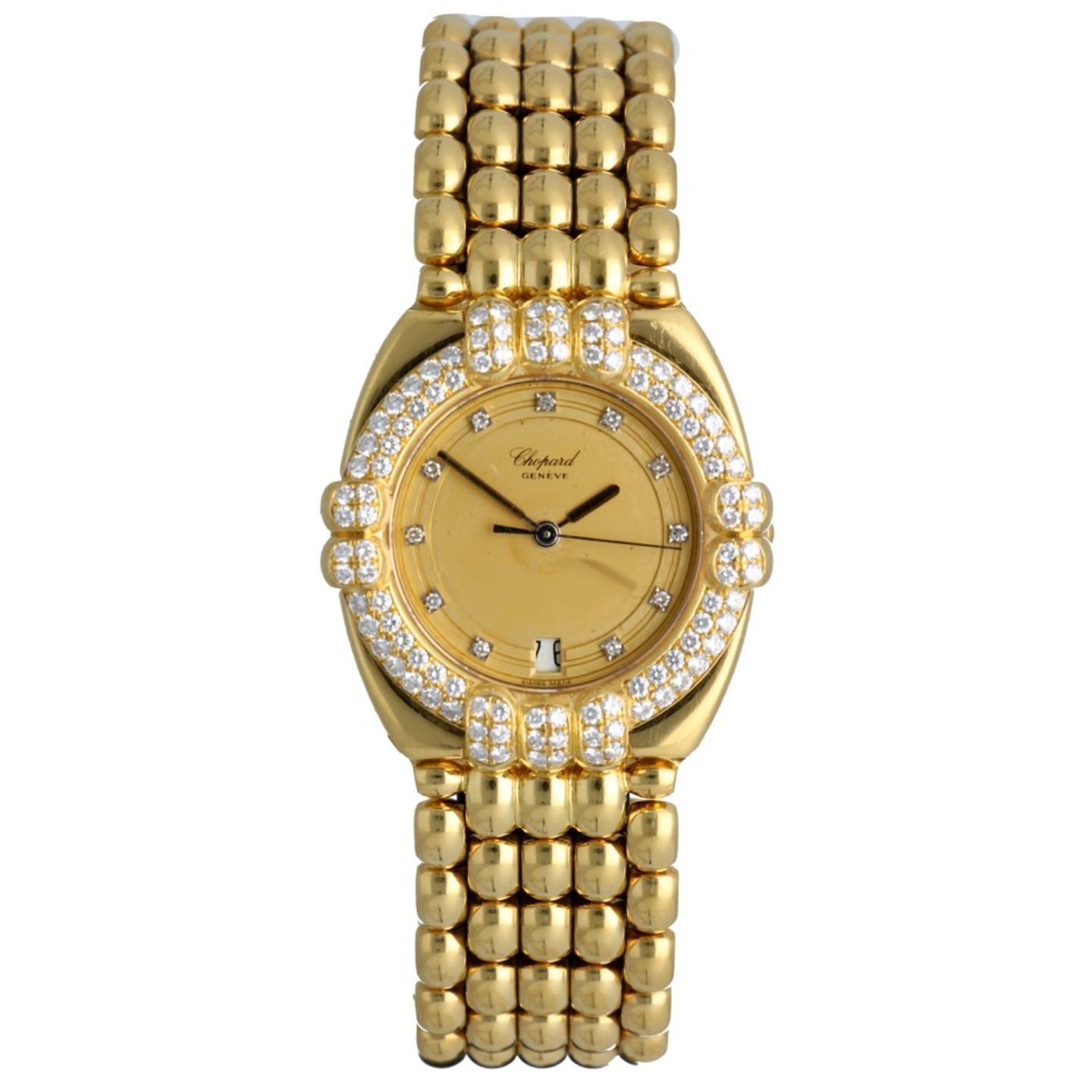 Chopard Gstaad 33/2916-11 (1998) - Champagne dial 32 mm Yellow Gold case (2/6)