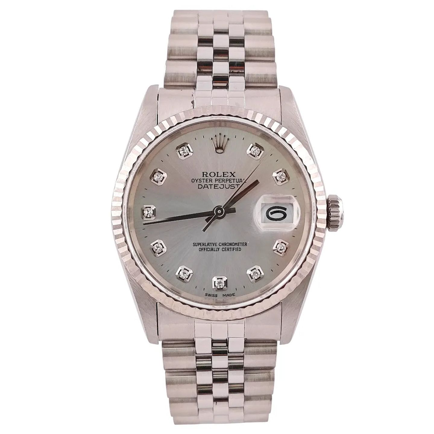 Rolex Datejust 36 16234 (Unknown (random serial)) - Silver dial 36 mm Steel case (1/8)