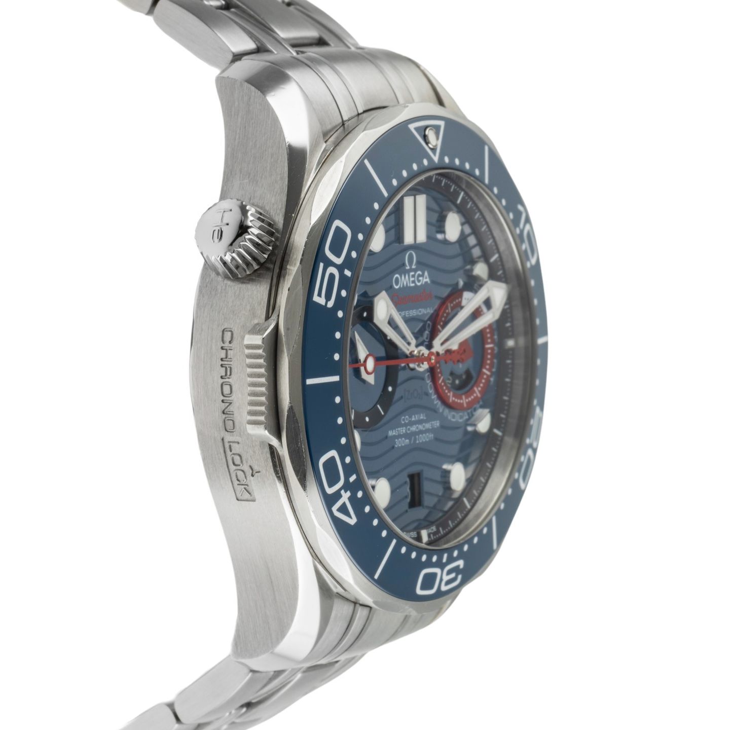 Omega Seamaster Diver 300 M 210.30.44.51.03.002 (Onbekend (willekeurig serienummer)) - Blauw wijzerplaat 44mm Staal (7/8)