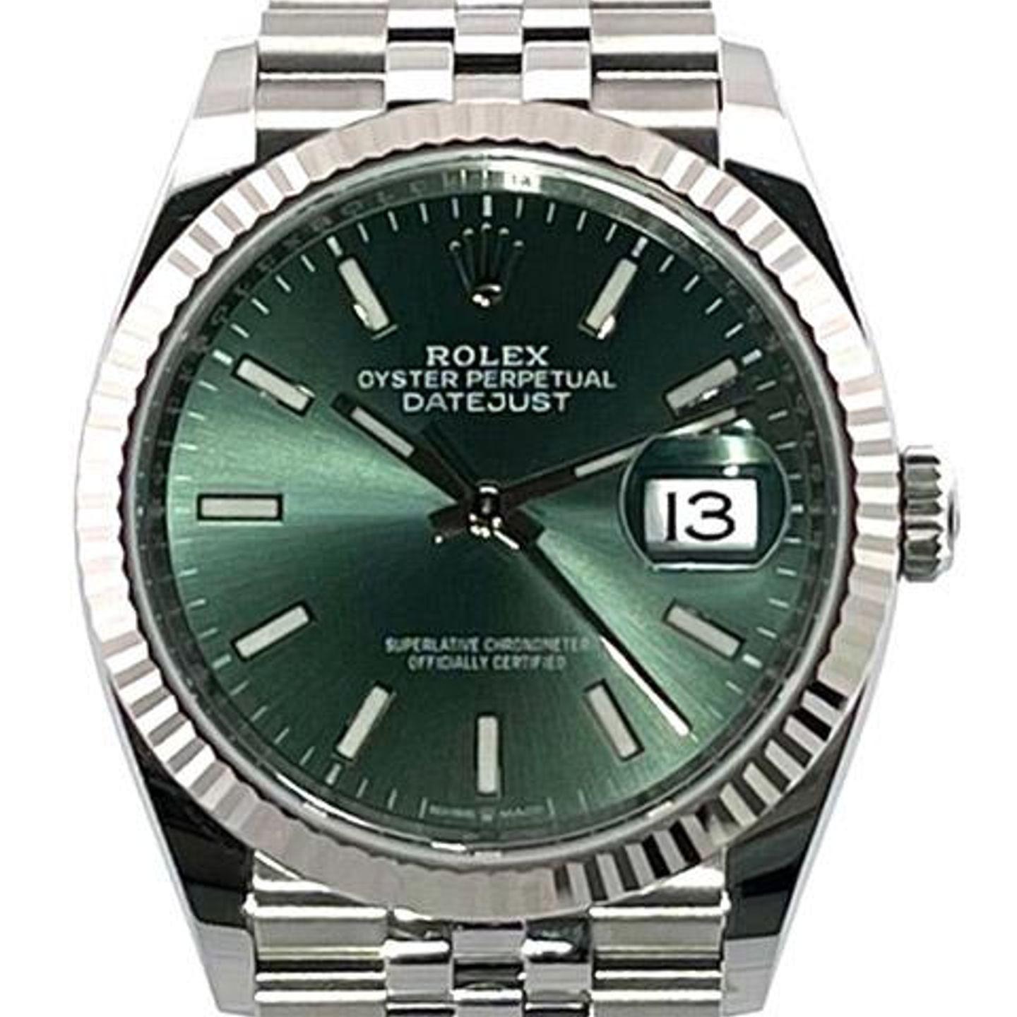 Rolex Datejust 36 126234 (2024) - Green dial 36 mm Steel case (1/8)