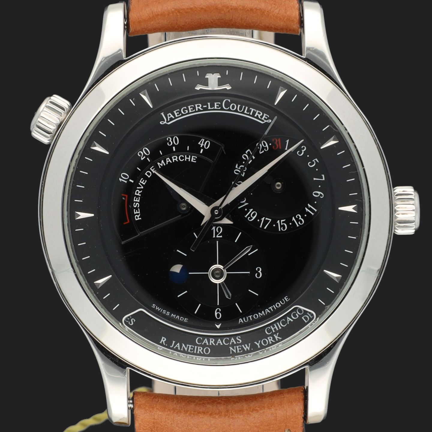 Jaeger-LeCoultre Master Geographic 142.8.92 (Unknown (random serial)) - White dial 38 mm Steel case (2/8)
