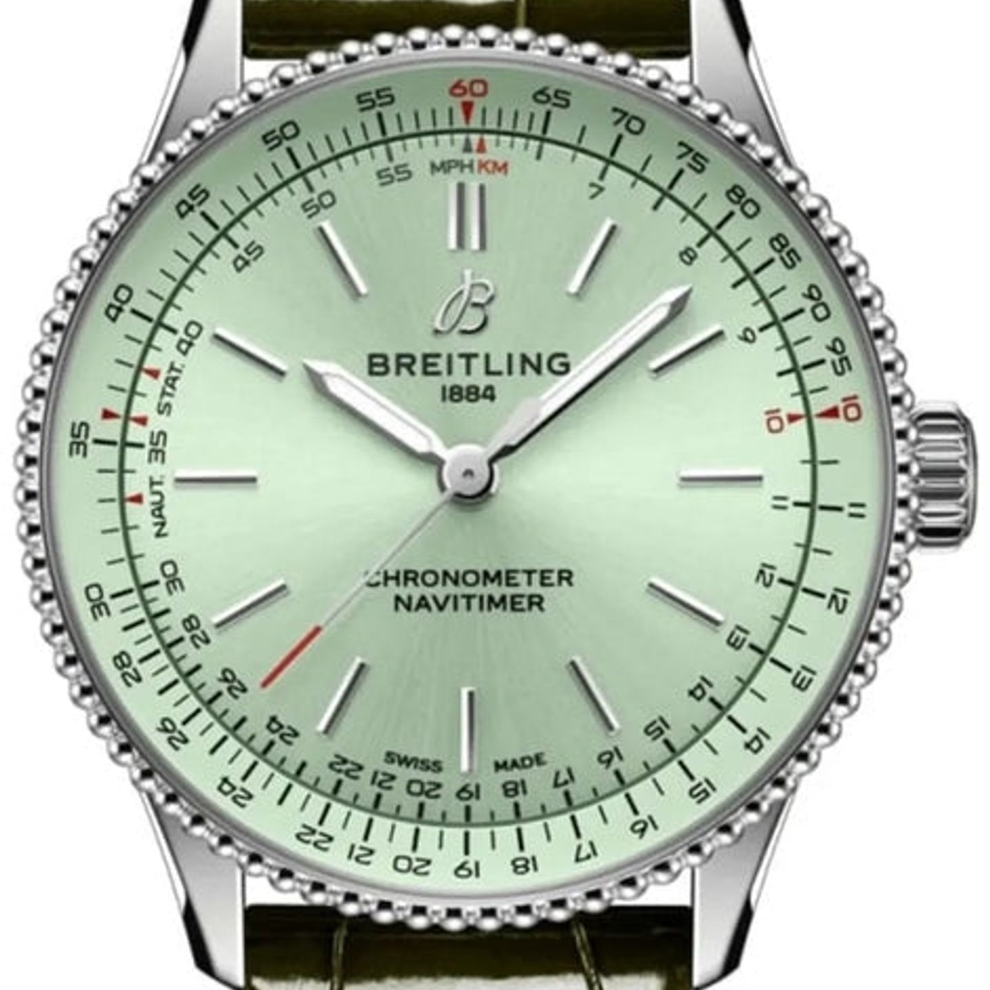 Breitling Navitimer A17327361L1P1 (2026) - Green dial 36 mm Steel case (1/1)