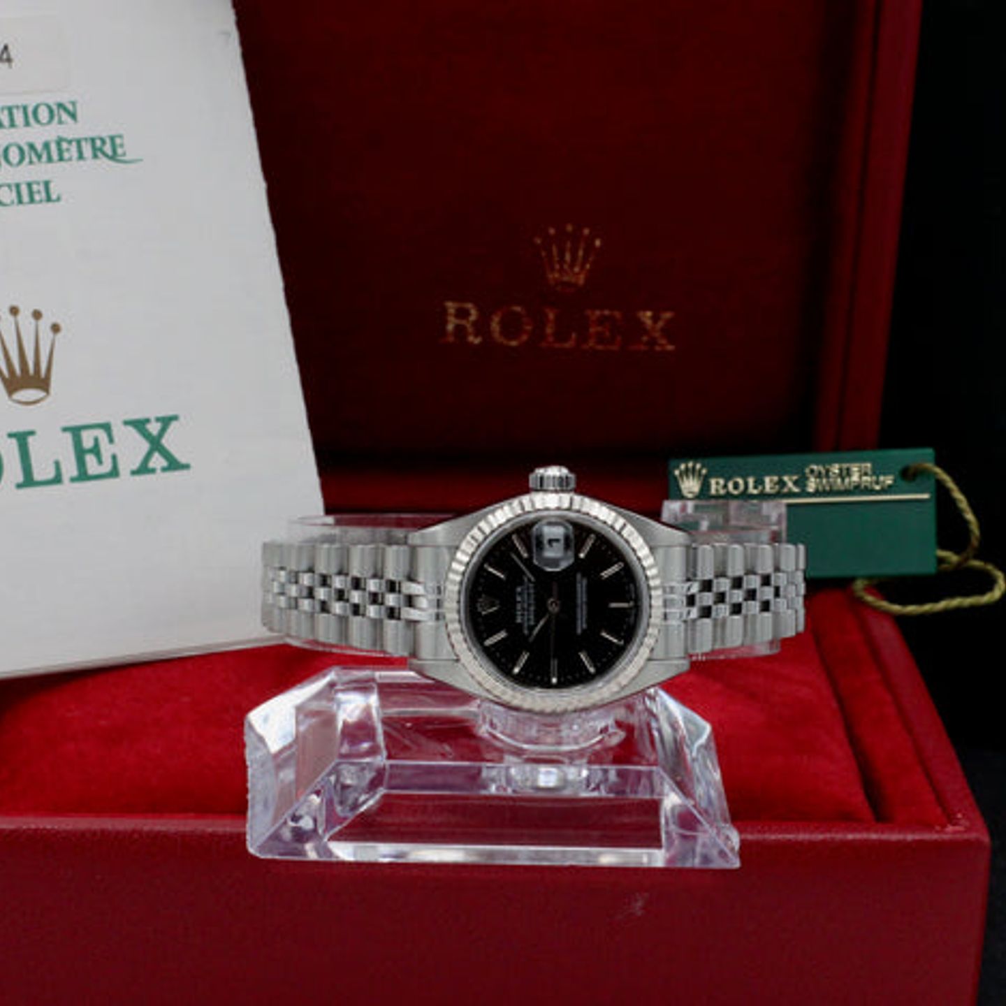 Rolex Lady-Datejust 79174 (2001) - Black dial 26 mm Steel case (3/8)