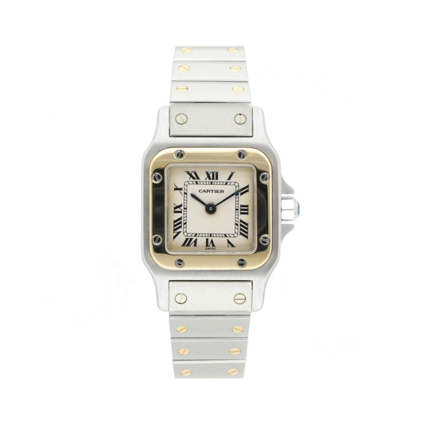 Cartier Santos Galbée 1567 (Onbekend (willekeurig serienummer)) - 24mm Goud/Staal (1/4)