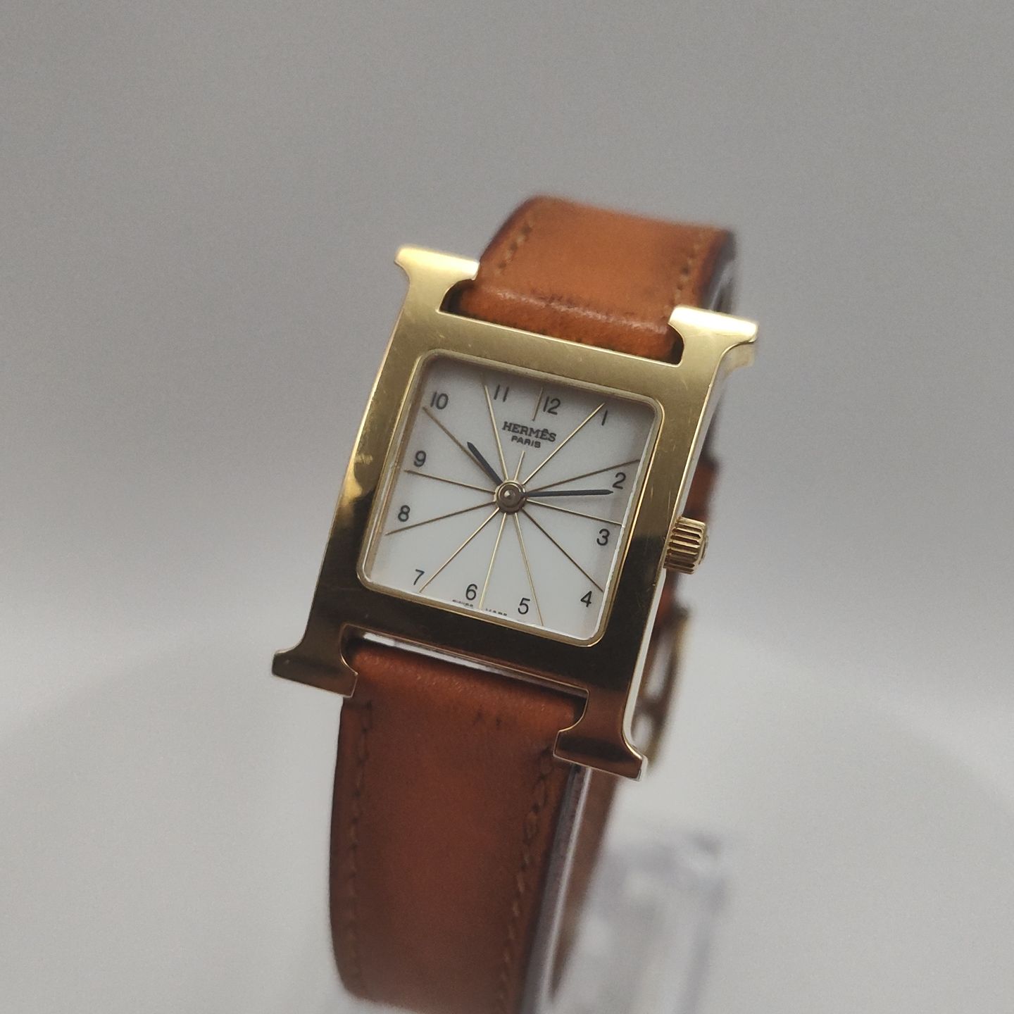 Hermès Heure H HH1.210 (2007) - Wit wijzerplaat 30mm Staal (1/8)