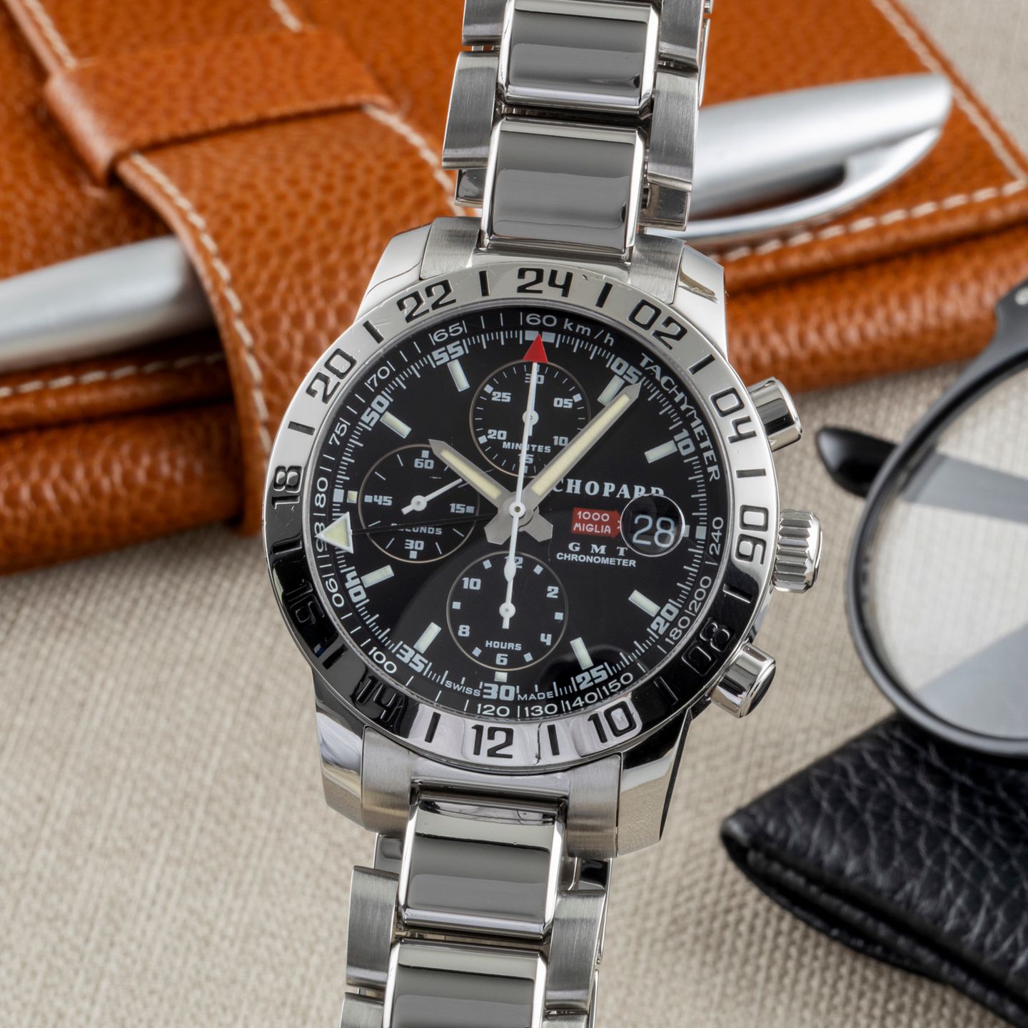 Chopard Grand Prix de Monaco Historique 8992 (2005) - Zwart wijzerplaat 42mm Staal (3/8)